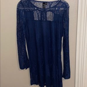 Blue lace dress